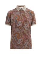 Matchesfashion.com Etro - Paisley-print Cotton-piqu Polo Shirt - Mens - Orange Multi