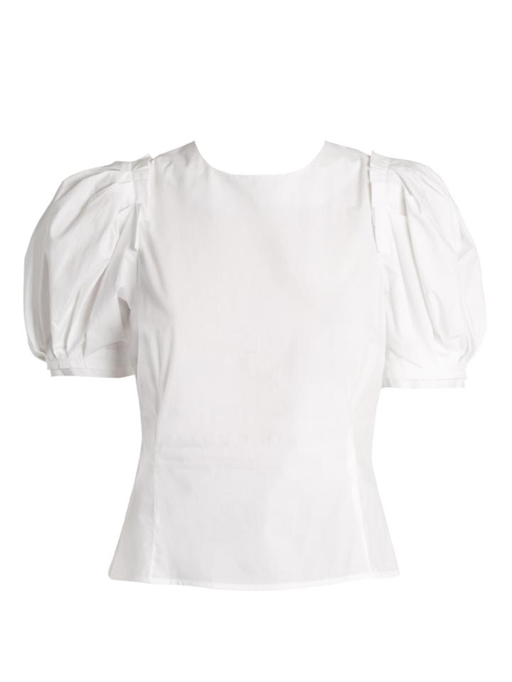 Brock Collection Takato Puff-sleeved Cotton Top