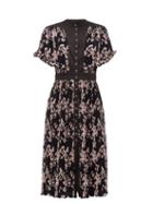 Matchesfashion.com Paco Rabanne - Floral-print Pliss Midi Dress - Womens - Black Multi