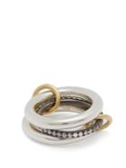 Spinelli Kilcollin Libra Noir 18kt Gold, Silver & Diamond Ring