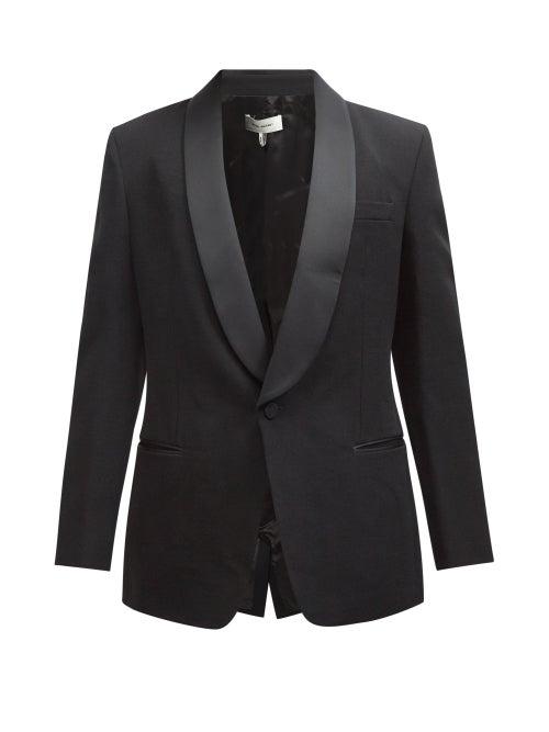 Isabel Marant - Leno Single-breasted Wool Tuxedo Jacket - Mens - Black