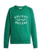 Matchesfashion.com Holiday Boileau - Logo Print Sweatshirt - Womens - Green