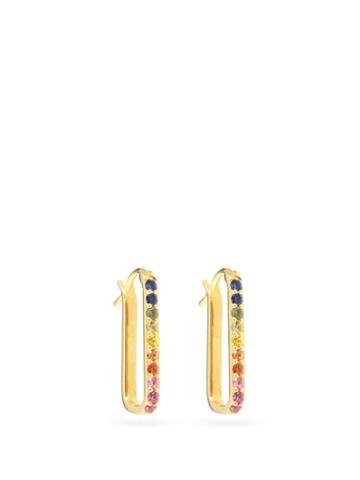 Matchesfashion.com Raphaele Canot - Sapphire & 18kt Gold Earrings - Womens - Multi