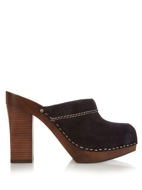 See By Chloé Suede Block-heel Clogs