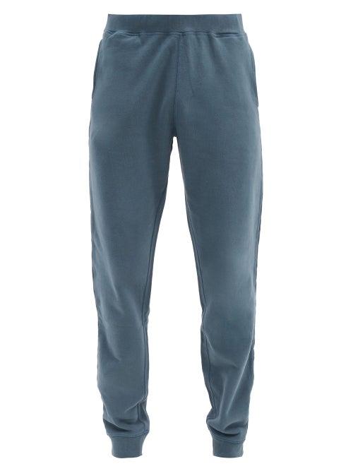 Matchesfashion.com Sunspel - Drawstring-waist Cotton-jersey Track Pants - Mens - Dark Blue