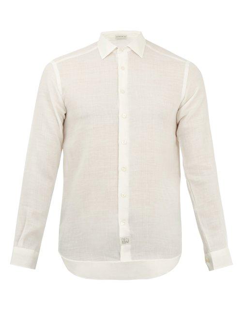 Matchesfashion.com Etro - Point Collar Relaxed Shirt - Mens - Ivory