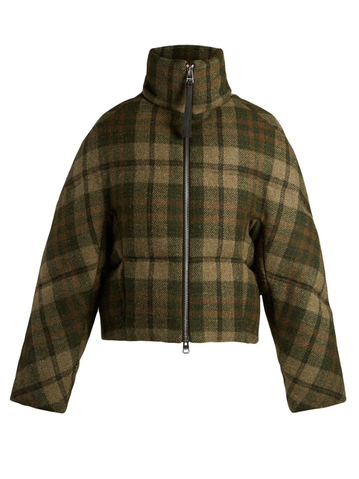 Jw Anderson Checked Padded Wool Jacket