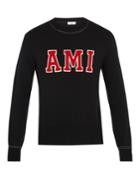 Ami Logo-appliqu Crew-neck Wool Sweater