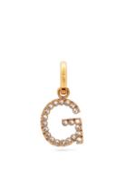 Matchesfashion.com Burberry - G Crystal Embellished Letter Charm - Womens - Crystal