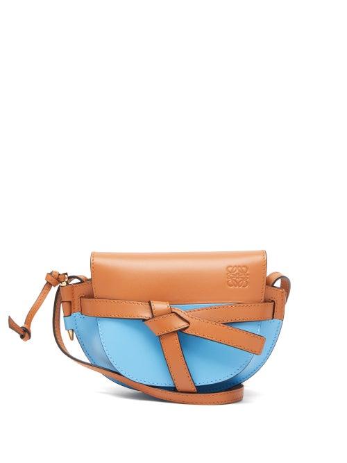Matchesfashion.com Loewe - Gate Mini Leather Cross Body Bag - Womens - Tan Multi
