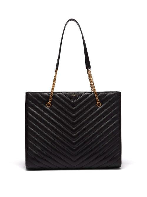 Matchesfashion.com Saint Laurent - Tribeca Jumbo Quilted Leather Shoulder Bag - Womens - Black