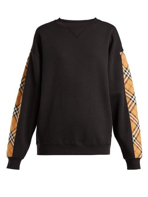 Matchesfashion.com Burberry - Bronx Cotton Blend Sweatshirt - Womens - Black Multi