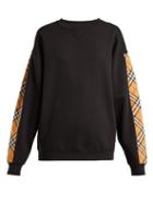 Matchesfashion.com Burberry - Bronx Cotton Blend Sweatshirt - Womens - Black Multi
