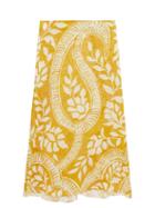 Johanna Ortiz - Curcuma Floral-print Linen Midi Skirt - Womens - Yellow Multi