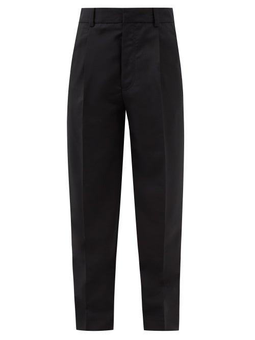 Acne Studios - Tailored Pleated Wool-blend Trousers - Mens - Black