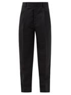 Acne Studios - Tailored Pleated Wool-blend Trousers - Mens - Black