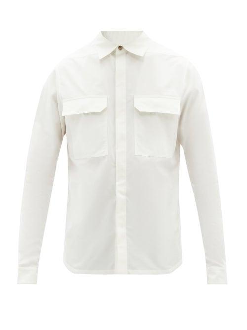 Rick Owens - Patch-pocket Cotton-poplin Shirt - Mens - White
