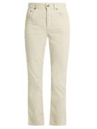 Chloé Scalloped-seam Cropped Corduroy Trousers