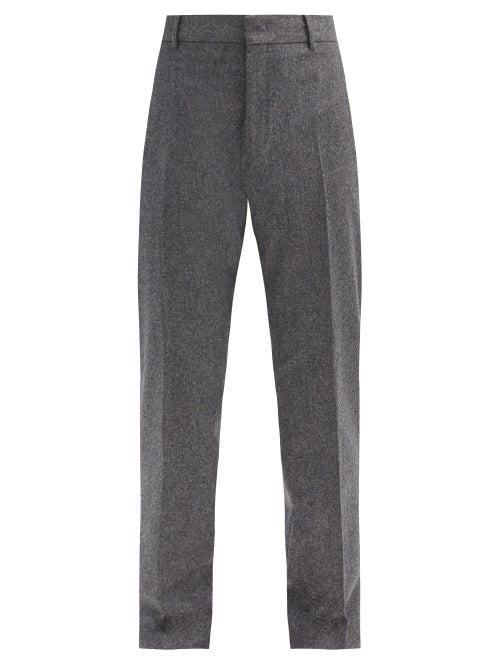 Matchesfashion.com Isabel Marant - Slimy Straight-leg Wool-flannel Trousers - Mens - Grey
