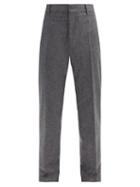 Matchesfashion.com Isabel Marant - Slimy Straight-leg Wool-flannel Trousers - Mens - Grey