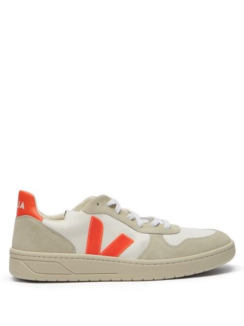 Matchesfashion.com Veja - V-10 Panelled B-mesh Trainers - Mens - Orange White