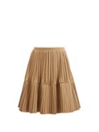 Matchesfashion.com Jil Sander - Glyn Pleated Poplin Skirt - Womens - Light Brown