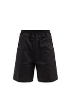 Matchesfashion.com Moncler - Elasticated-waist Cotton-blend Bermuda Shorts - Mens - Black
