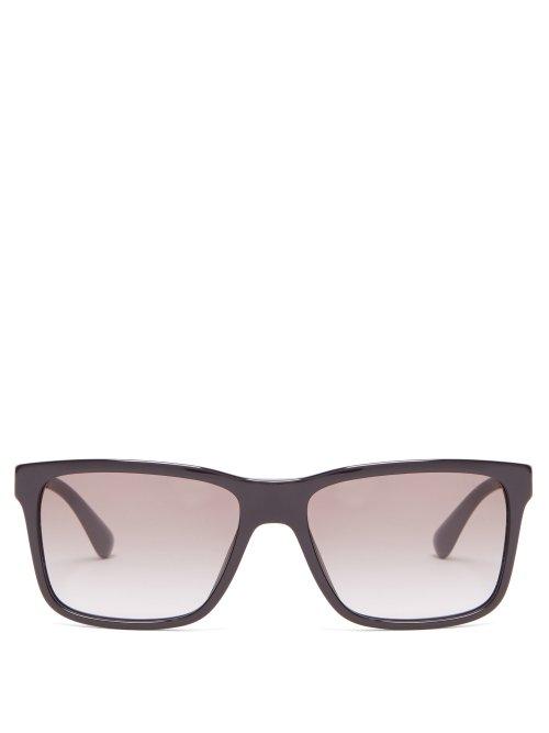 Matchesfashion.com Prada Eyewear - Square Frame Sunglasses - Mens - Black