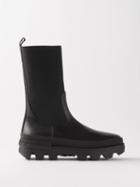 Moncler - Neue Leather Chelsea Boots - Womens - Black