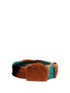 Prada Tri-colour Striped Calf-hair Belt