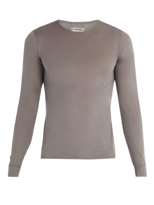 Matchesfashion.com Ashmei - Wool Blend Baselayer Top - Mens - Grey