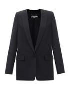 Stella Mccartney - Plunge-neck Wool-twill Blazer - Womens - Black