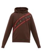 Matchesfashion.com Fendi - Karligraphy Striped Cotton-jersey Sweatshirt - Mens - Brown