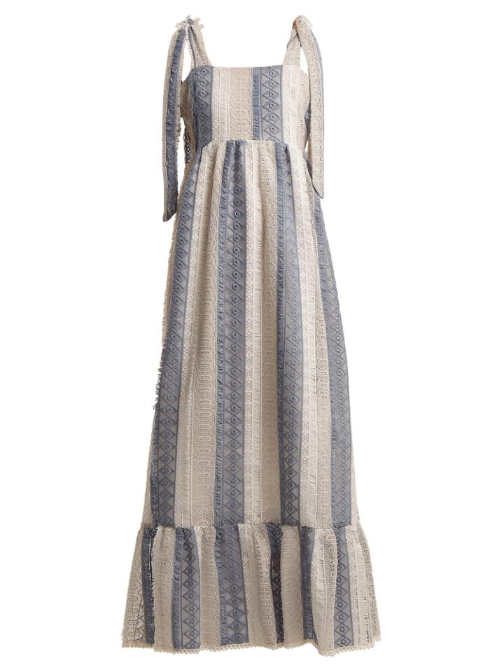 Athena Procopiou Tie-shoulder Lace Dress