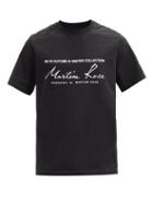 Matchesfashion.com Martine Rose - Logo-print Crew-neck Cotton-jersey T-shirt - Mens - Black