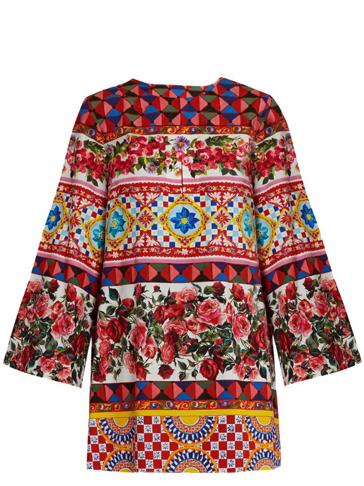 Dolce & Gabbana Carretto-print Cotton Kaftan