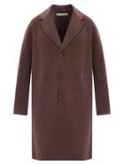 Matchesfashion.com Acne Studios - Dali Brushed Wool Overcoat - Mens - Dark Brown