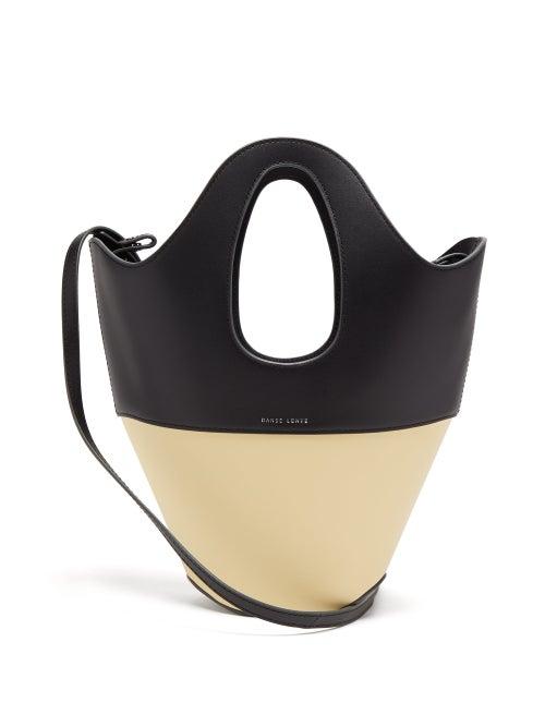 Matchesfashion.com Danse Lente - Bi-colour Small Leather Tote Bag - Womens - Black Multi