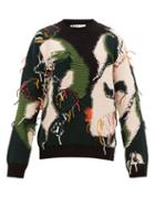 Matchesfashion.com Stella Mccartney - Patchwork Reverse Knit Wool Sweater - Mens - Multi