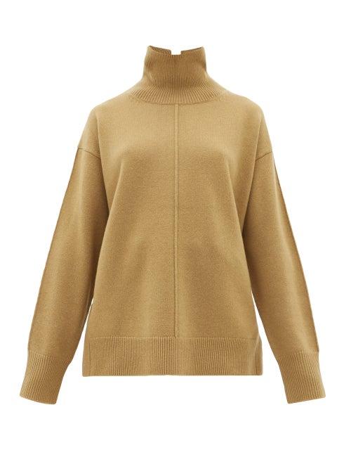 Matchesfashion.com Joseph - Wool Roll-neck Sweater - Womens - Khaki