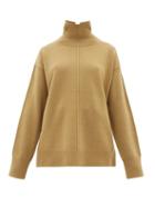 Matchesfashion.com Joseph - Wool Roll-neck Sweater - Womens - Khaki
