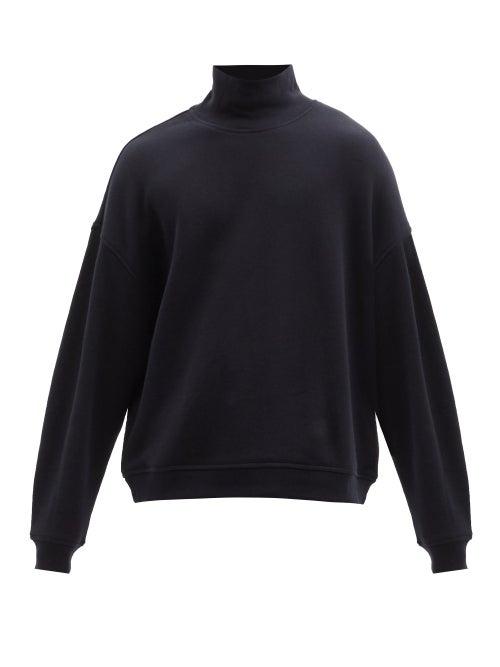 Mens Rtw Raey - Funnel-neck Cotton-jersey Sweatshirt - Mens - Navy