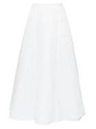 Matchesfashion.com The Row - Jaco Poplin A-line Skirt - Womens - White