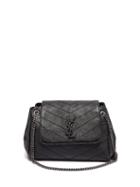Matchesfashion.com Saint Laurent - Nolita Chevron-quilted Leather Shoulder Bag - Womens - Black
