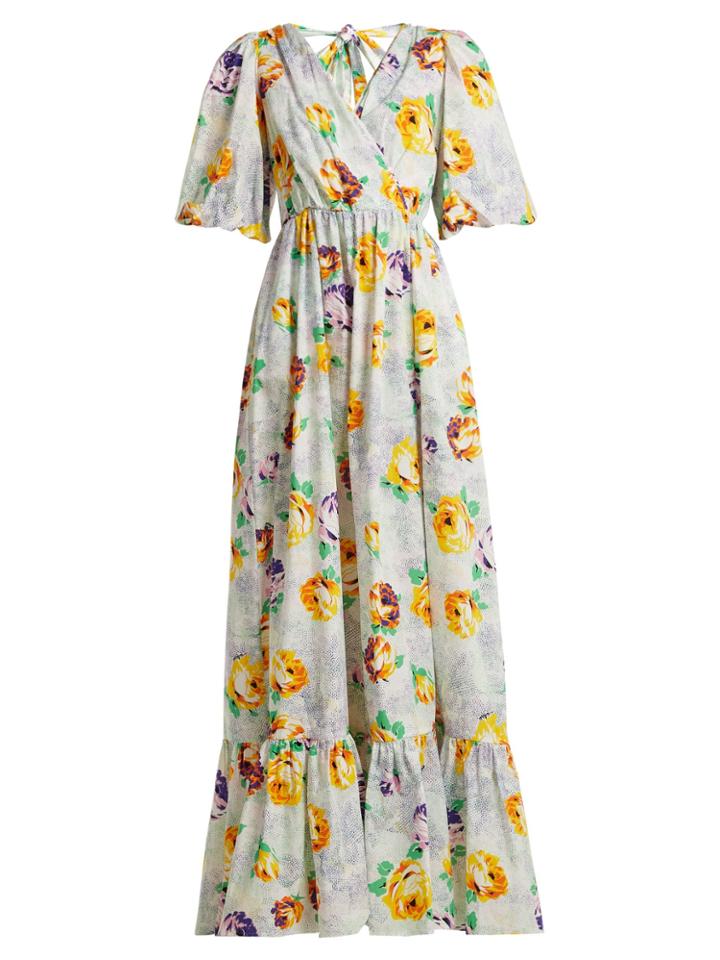 Msgm Floral-print Cotton Dress