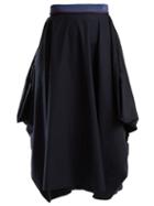 Matchesfashion.com Roksanda - Marrano Cotton Midi Skirt - Womens - Navy