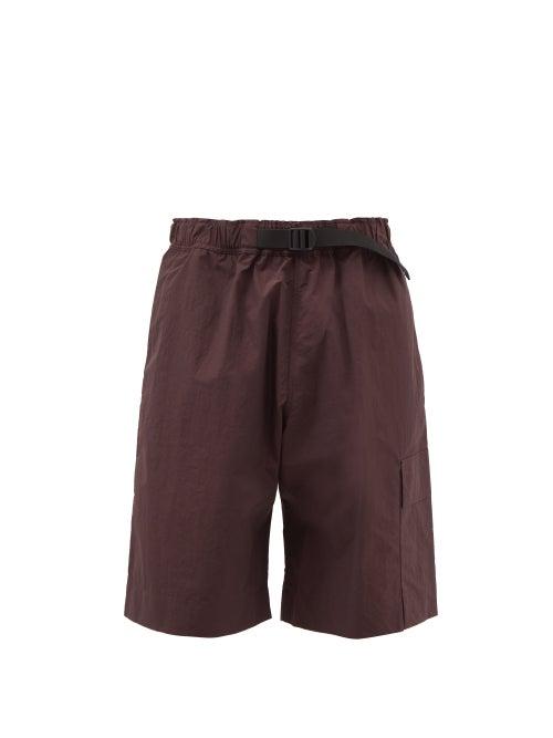 Studio Nicholson - Column Belted Nylon-blend Shorts - Mens - Red