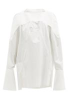 Matchesfashion.com Rick Owens - Collage Oversized Cotton Tunic Top - Womens - White