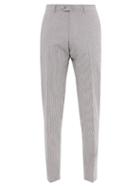 Matchesfashion.com Odyssee - Pierre Striped Seersucker Trousers - Mens - Blue Multi