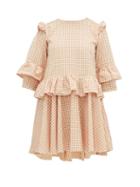Matchesfashion.com Story Mfg - Tulsi Gingham Organic Cotton Mini Dress - Womens - Pink Multi